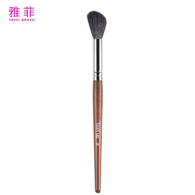 TOUCH UP 28 Blending Blusher Burun Gölgesi Kontür Fırçası Özel Logo Hayvan Saçı Bakır Ferrule Ahşap El Top Kaliteli OEM ODM Fabrikası