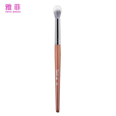 TOUCH UP 29 Karıştırma Toz Blusher Göz Gölgesi Fırça Özel Logo Hayvan Saçı Bakır Ferrule Ahşap El Premium Kalite